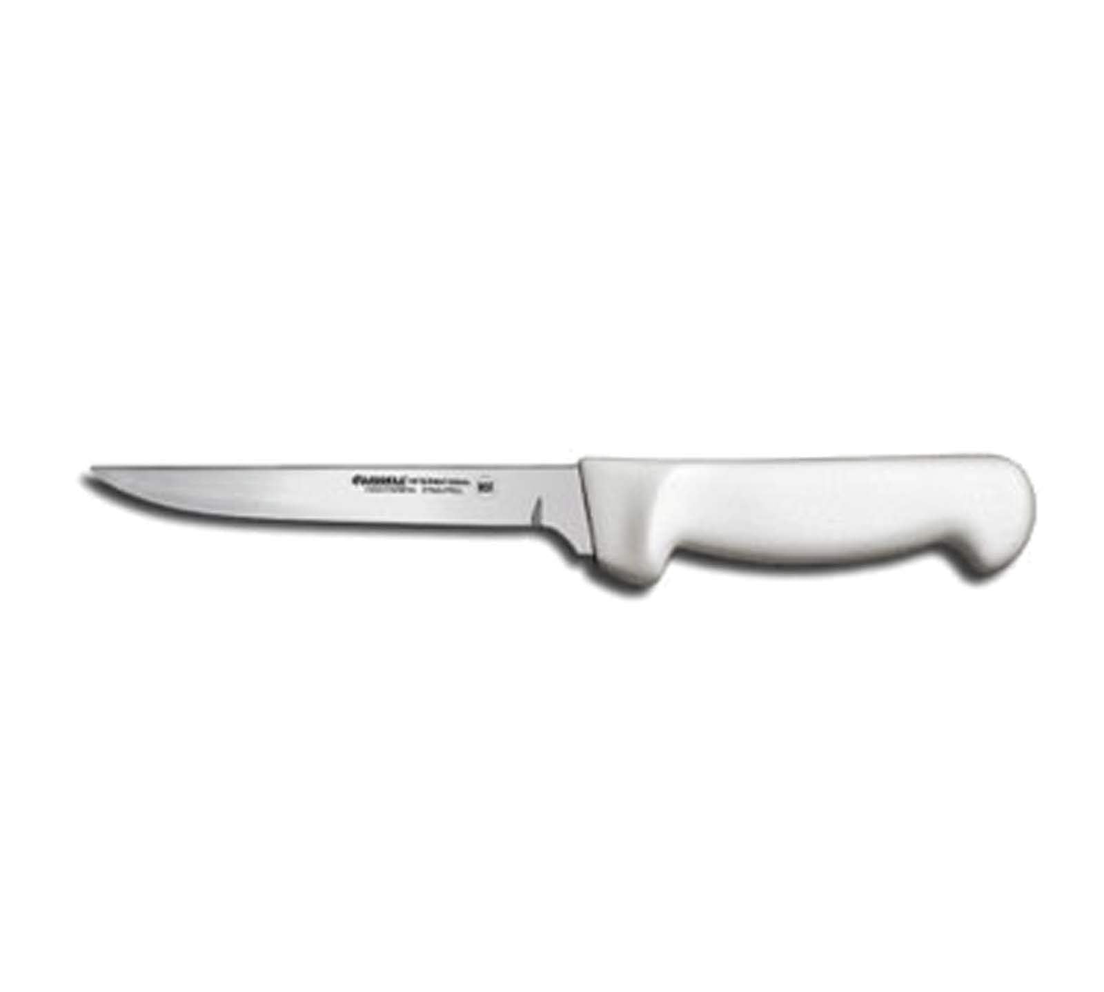 Dexter Outdoors Basics 5-inch boning knife, flexible blade for precise meat trimming.