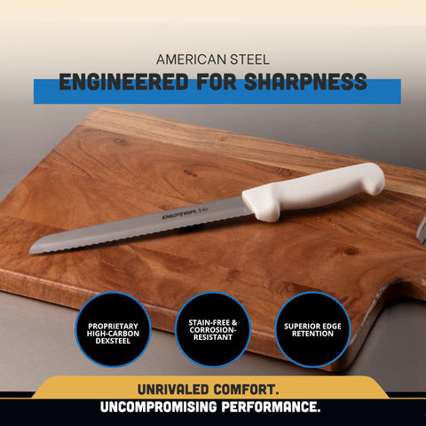 Dexter Outdoors 8-inch knife handles large loaves with control