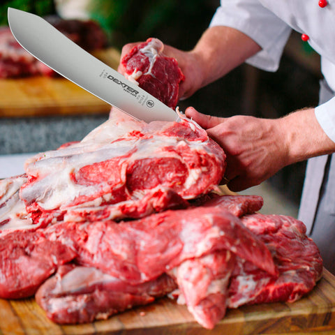 Dexter Outdoors S112-8PCP textured grip handle for secure, slip-resistant control during prep.