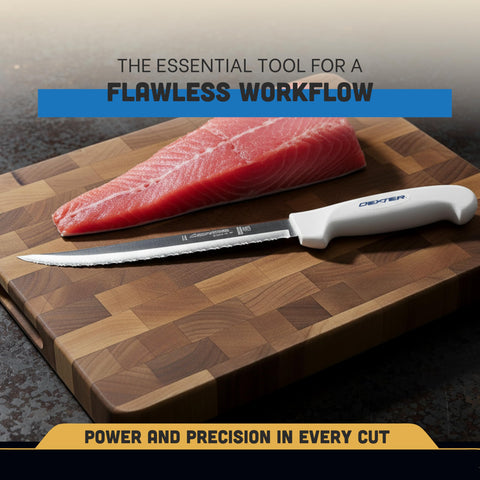 Dexter Outdoors SOFGRIP 8-inch fillet knife flexible blade for smooth filleting of larger fish