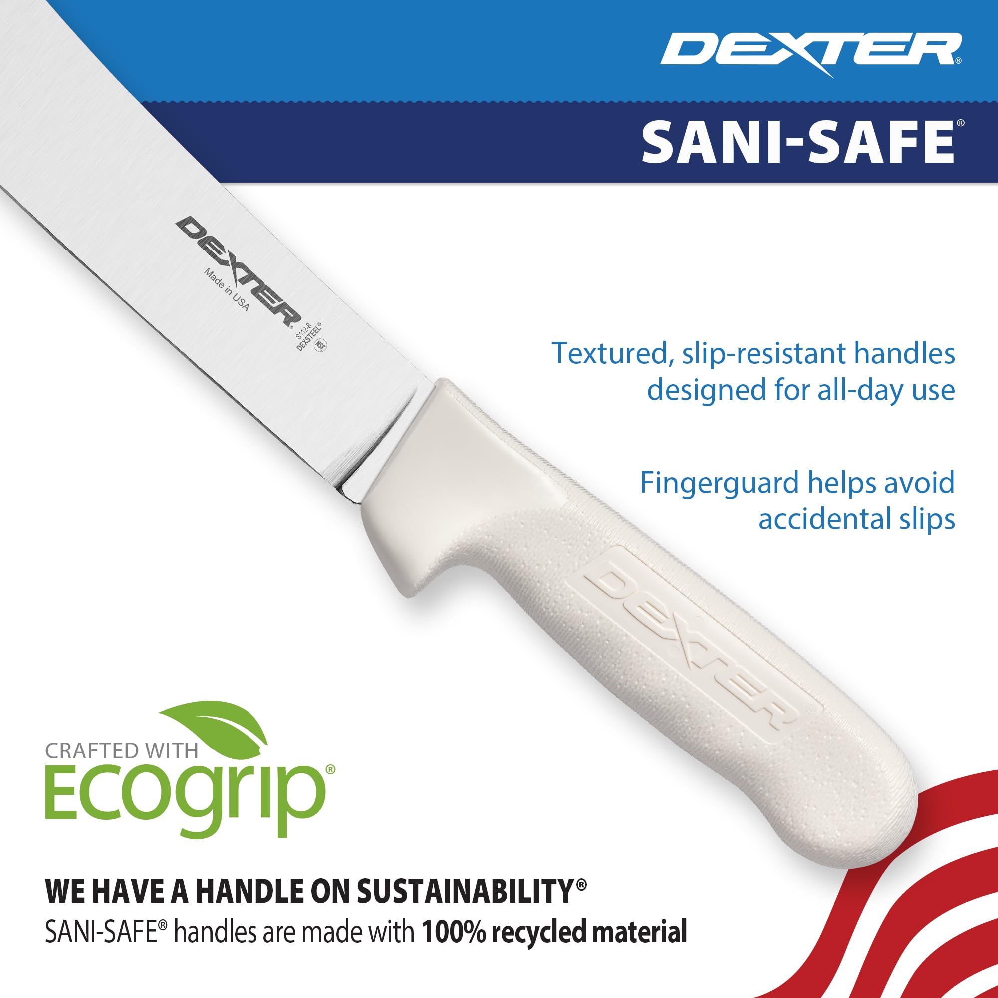 Dexter Outdoors S112-8PCP wide blade curve supports clean, even portions.
