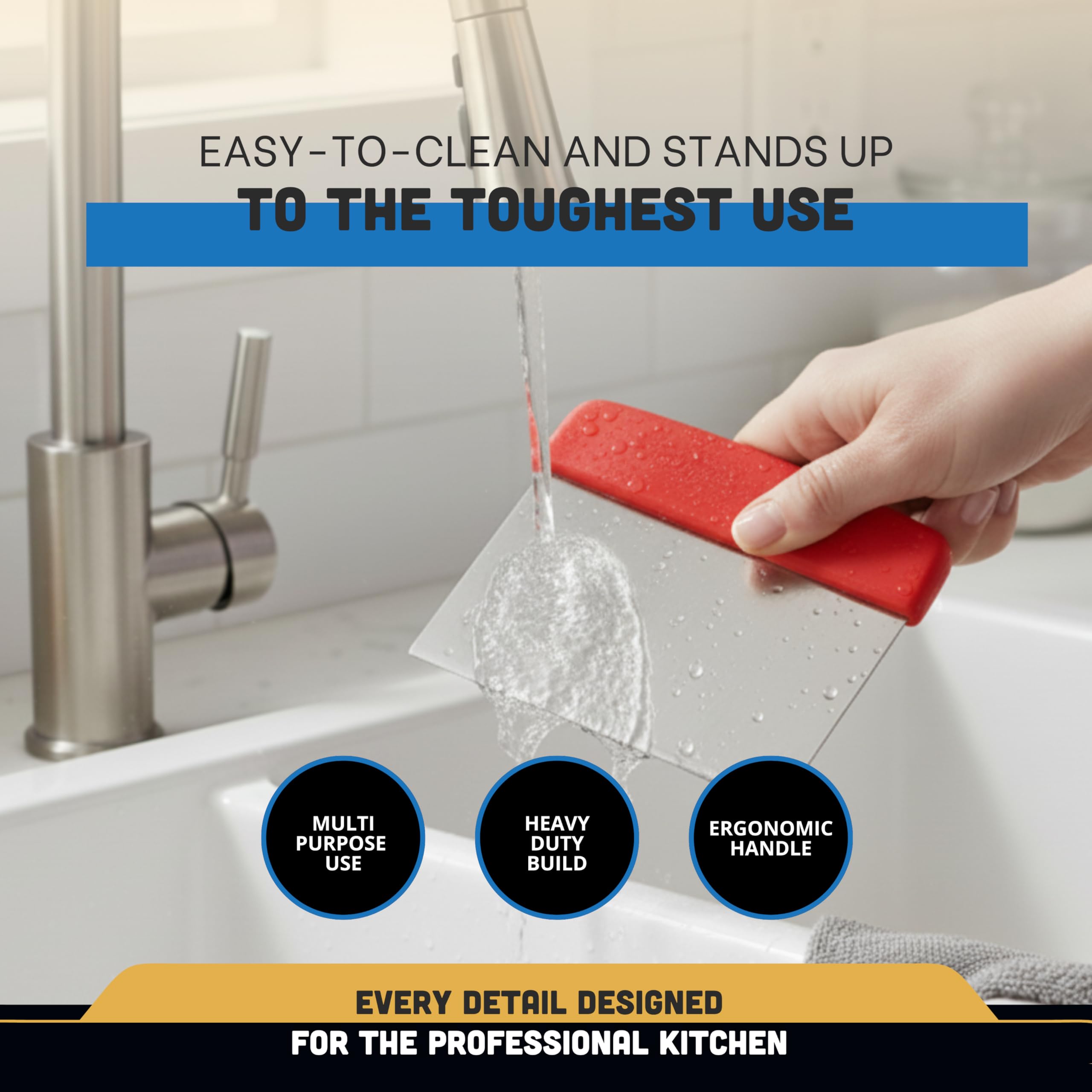 Dexter-Russell 17303R textured red handle provides comfortable, durable grip.