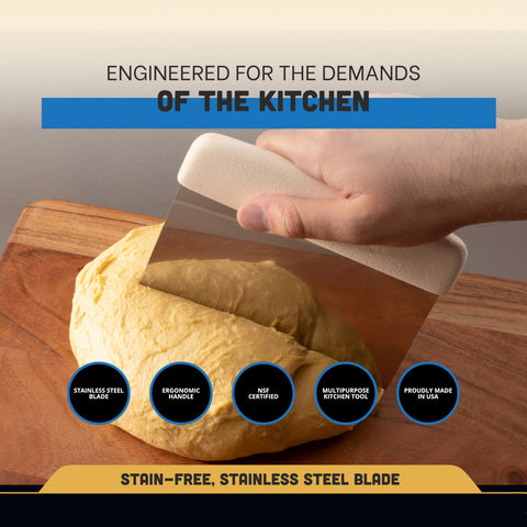Dexter-Russell ergonomic non-slip handle enhances control during repeated scraping