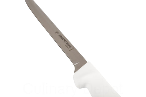 Dexter-Russell P94812 textured polypropylene handle provides a secure, slip-resistant grip even when wet.