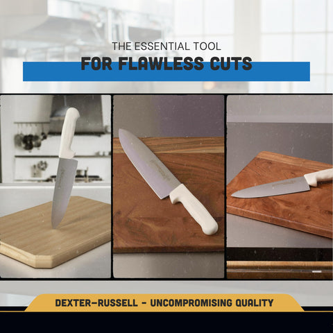 Dexter-Russell S145-8 knife NSF certified badge for professional sanitation.