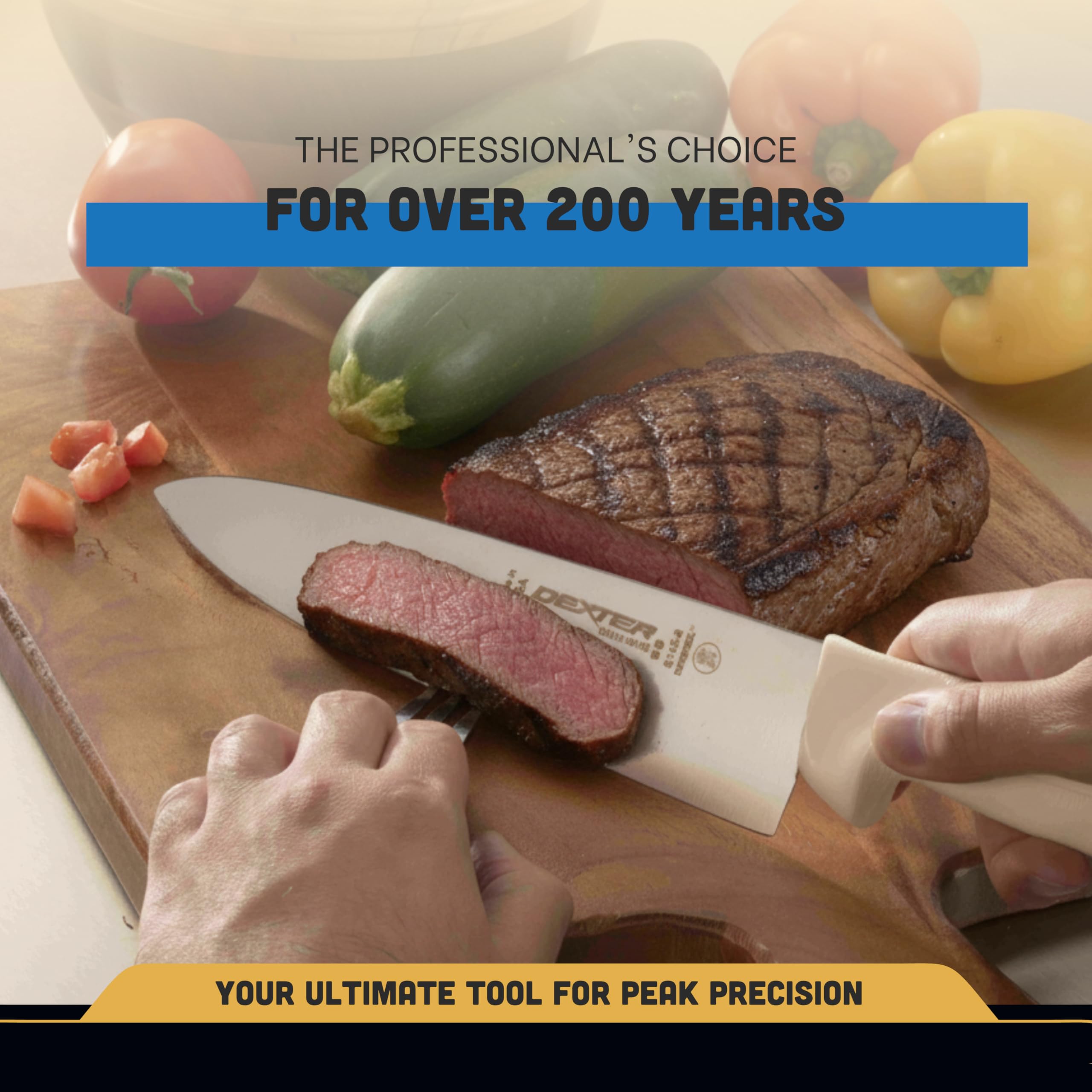 Dexter-Russell S145-8 knife performs in home and professional kitchens.