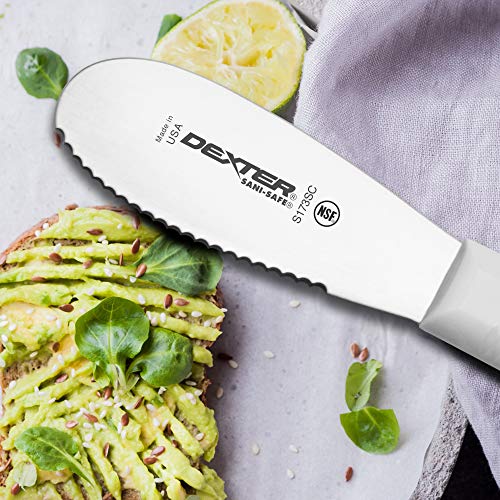 Dexter-Russell S173SCPCP high-carbon steel blade provides smooth spreading