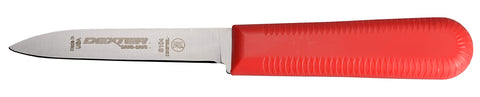 Dexter-Russell Sani-Safe S104SC-3RWC polypropylene handle provides slip resistance in busy kitchens.