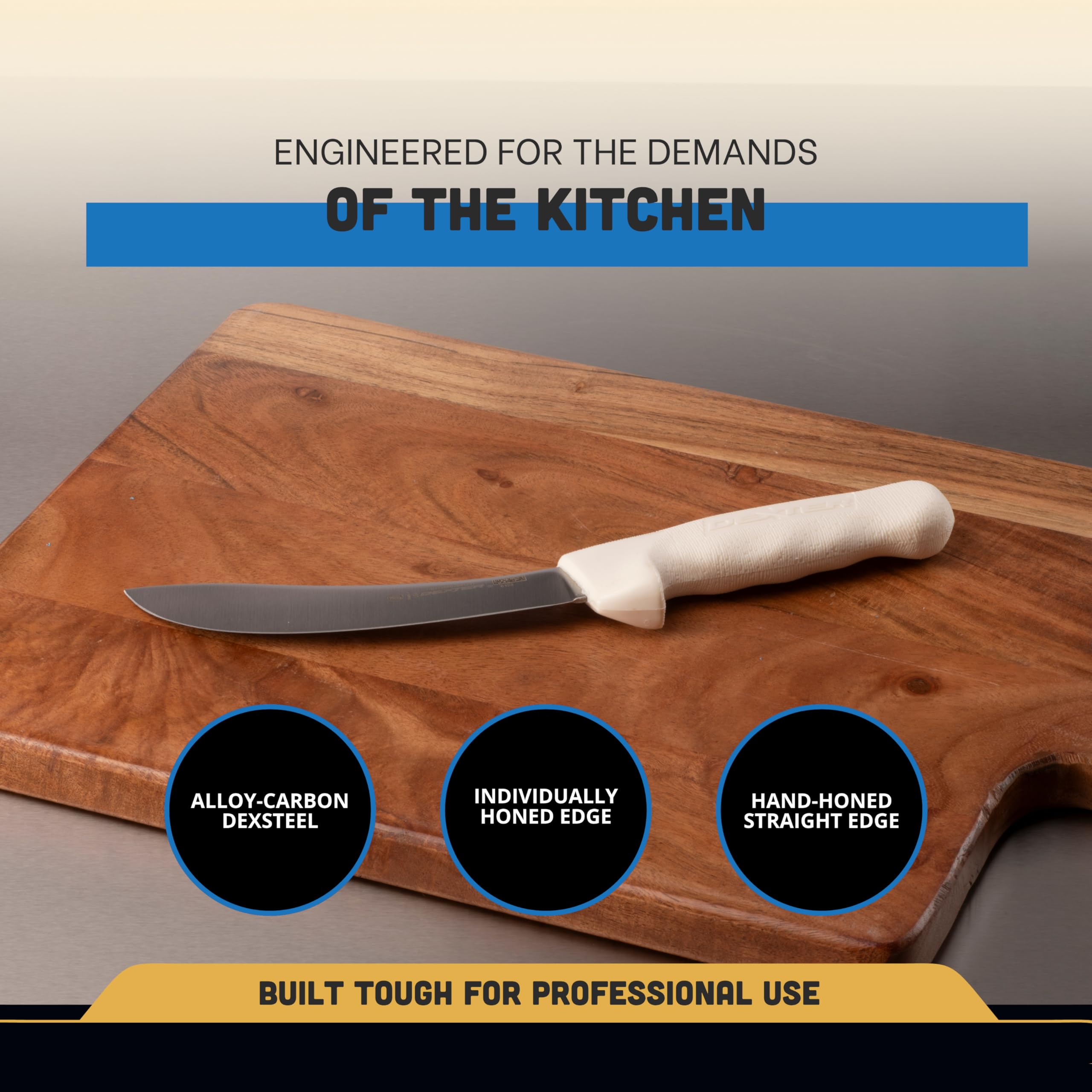 Dexter-Russell SB12-6 ergonomic profile supports steady, controlled slicing.