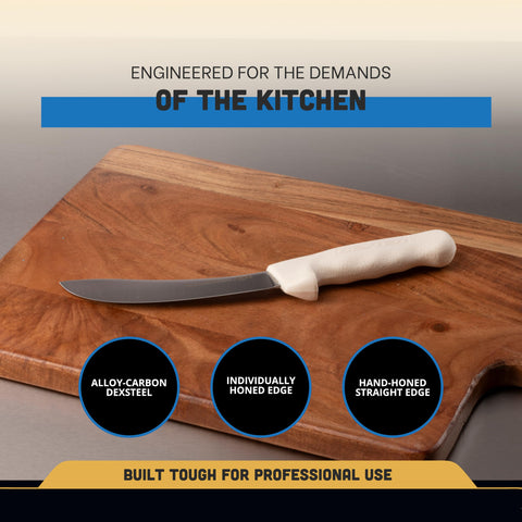 Dexter-Russell SB12-6 ergonomic profile supports steady, controlled slicing.
