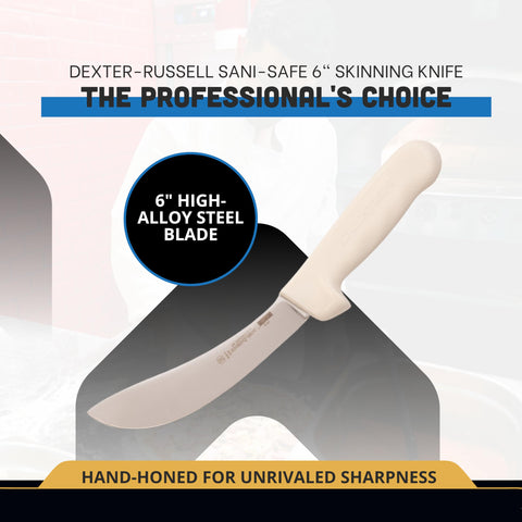 Dexter-Russell SB12-6 slip-resistant handle texture for secure wet grip.