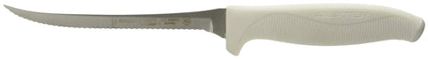 Dexter-Russell SofGrip 5-1/2-Inch knife with scalloped blade for precise fruit and veggie cuts.