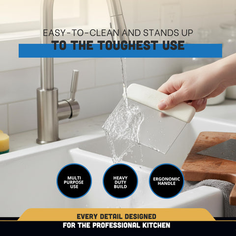 Dexter-Russell bench scraper keeps work surfaces tidy and flour-free