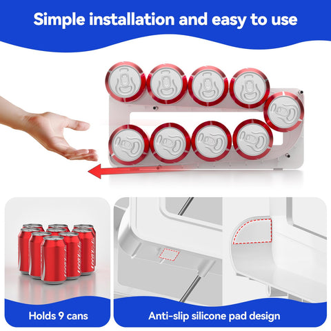 DEYILIAN dispenser with adjustable rods for two can sizes