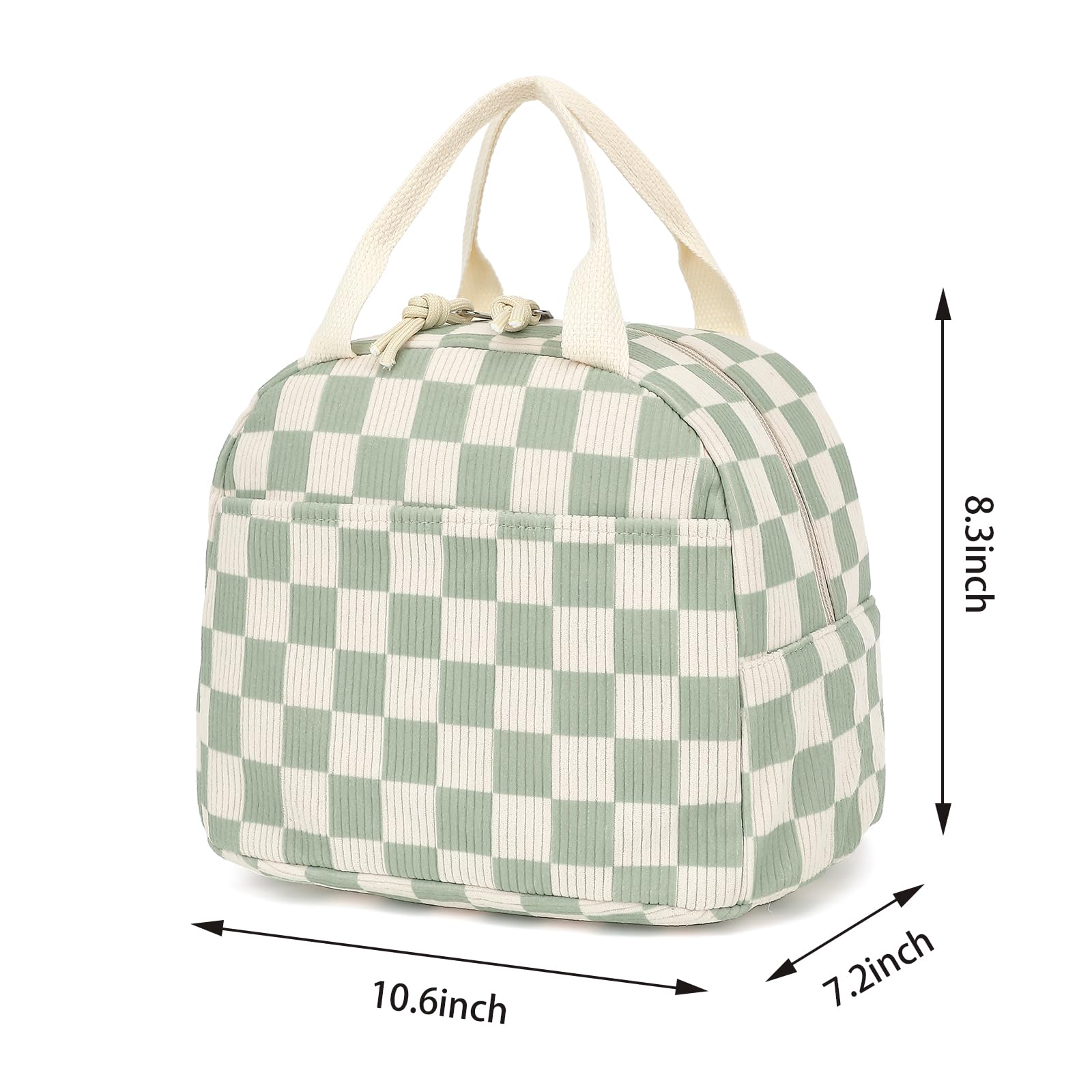 Dezcrab large-capacity lunch bag fitting containers and snacks.