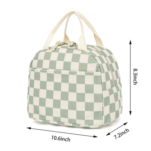 Dezcrab large-capacity lunch bag fitting containers and snacks.