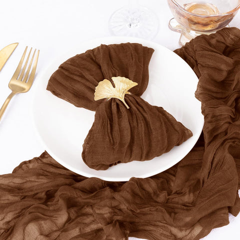 DeZerlor brown cheesecloth napkins 21x21 inches ideal for weddings and easy cleanup