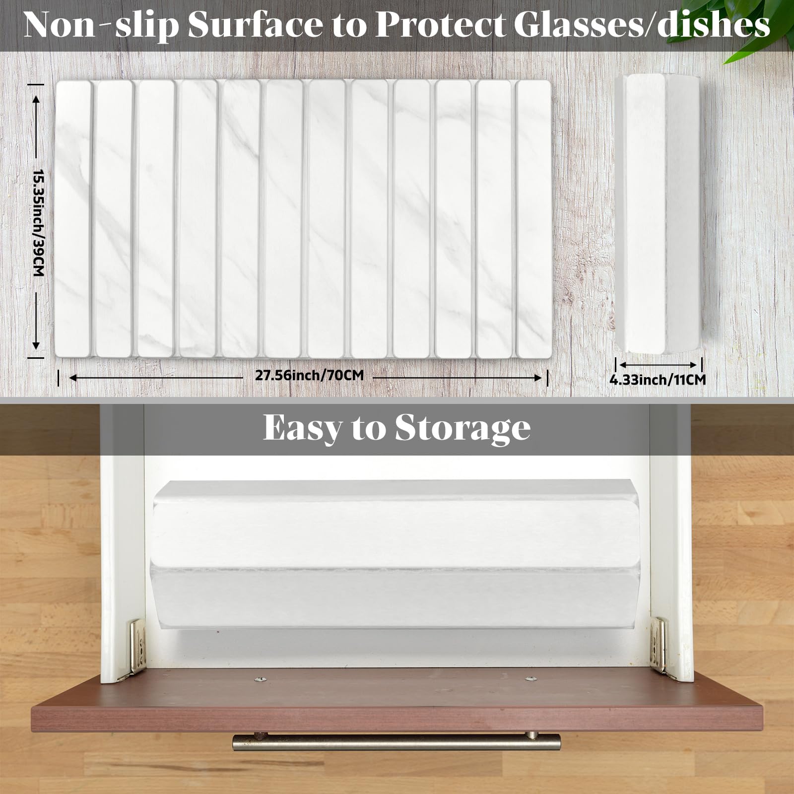 DFJKJUU diatomaceous earth drying mat absorbs water efficiently for bottles and cups.