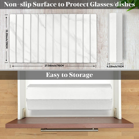 DFJKJUU diatomaceous earth drying mat absorbs water efficiently for bottles and cups.