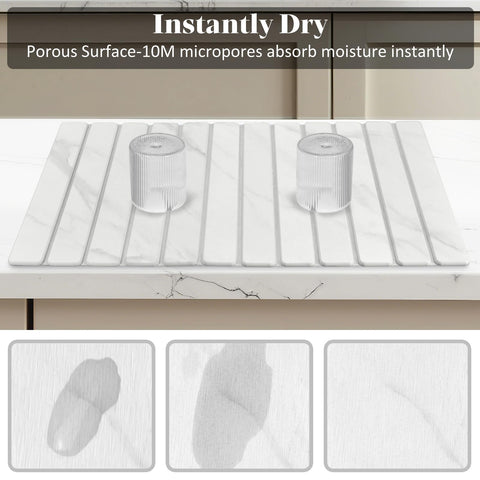 DFJKJUU collapsible drying mat stores compactly in a drawer.