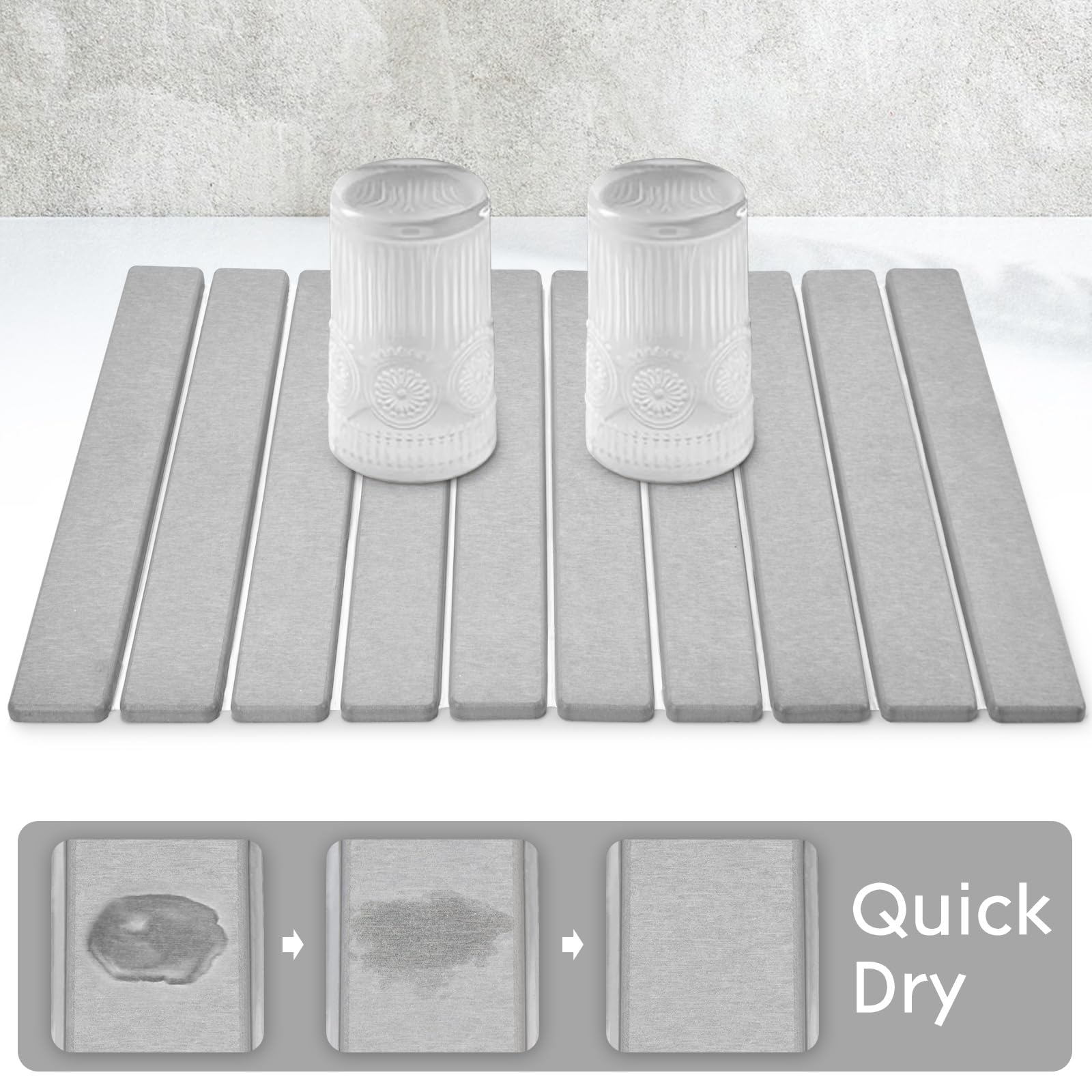 DFJKJUU collapsible drying mat folds away for compact storage