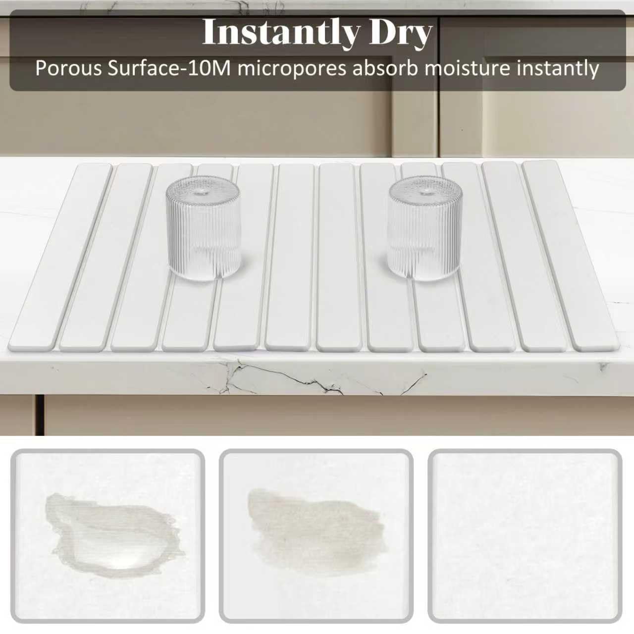 DFJKJUU Extral Large Stone Drying Mat used as heat-proof surface for hot pots