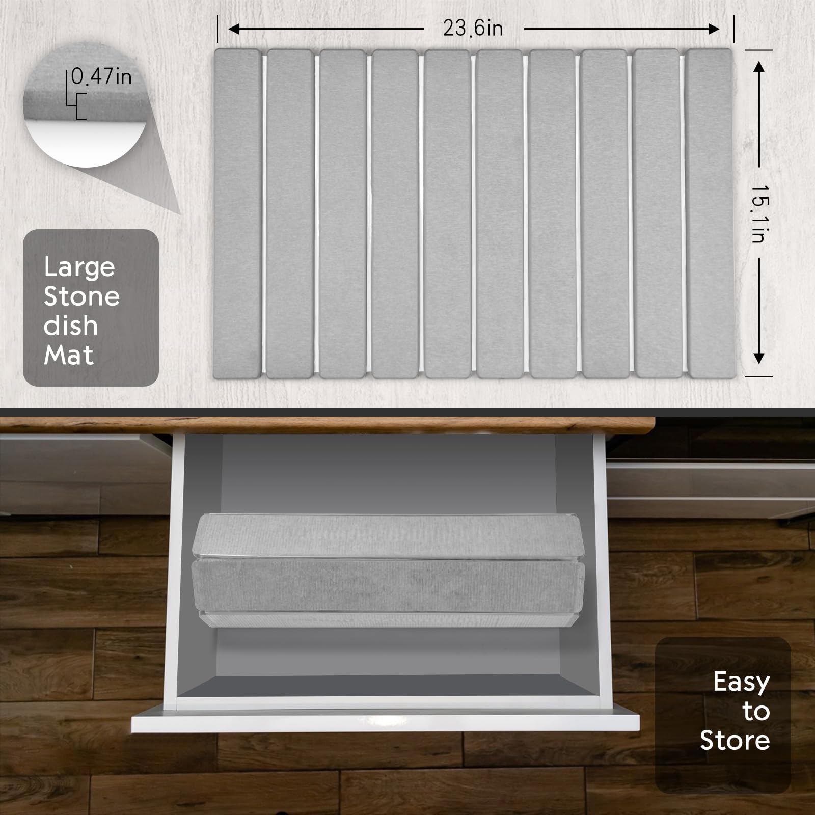 DFJKJUU heat-proof drying mat ideal for hot cookware on countertops