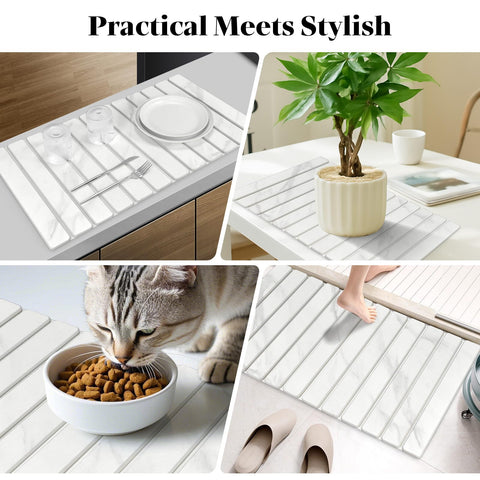 DFJKJUU mat includes sanding tool and instruction set for care.