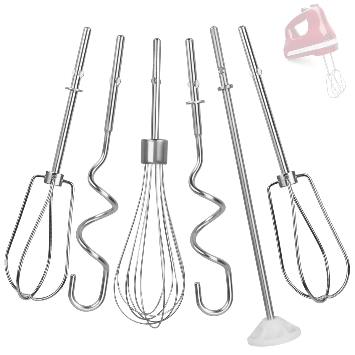 Dfnidy turbo beaters on hand mixer for faster, smoother mixing