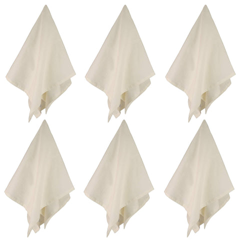 DG Collections flour sack towels with durable hemmed edges for everyday kitchen tasks.