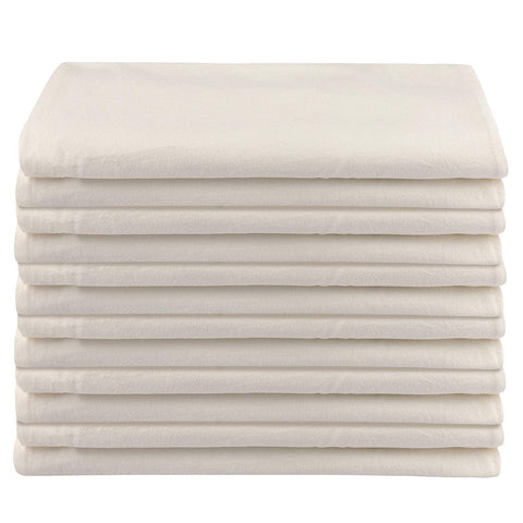 DG Collections flour sack towels lint-free surface drying and spotless glass polishing.