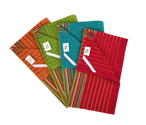 DG Collections Salsa Stripe towel pack of 12 for home and café use.