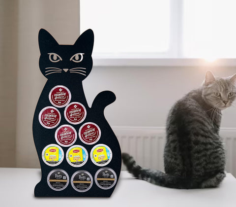 dgudgu cat coffee pod holder assembled on countertop saves space