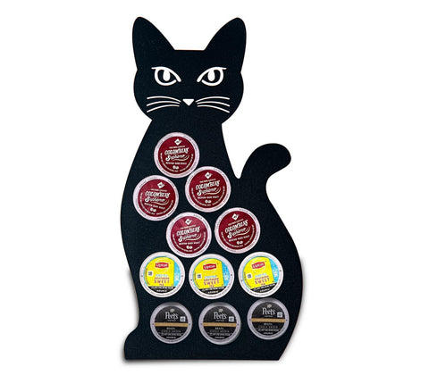 dgudgu cat coffee pod holder front view adds organized K-cups to your counter