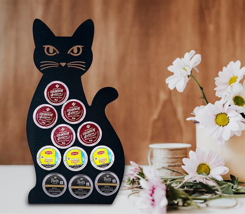 dgudgu cat coffee pod holder laser-cut detail emphasizes durable finish