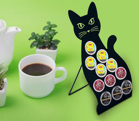 dgudgu cat coffee pod holder top view shows compact two-piece design