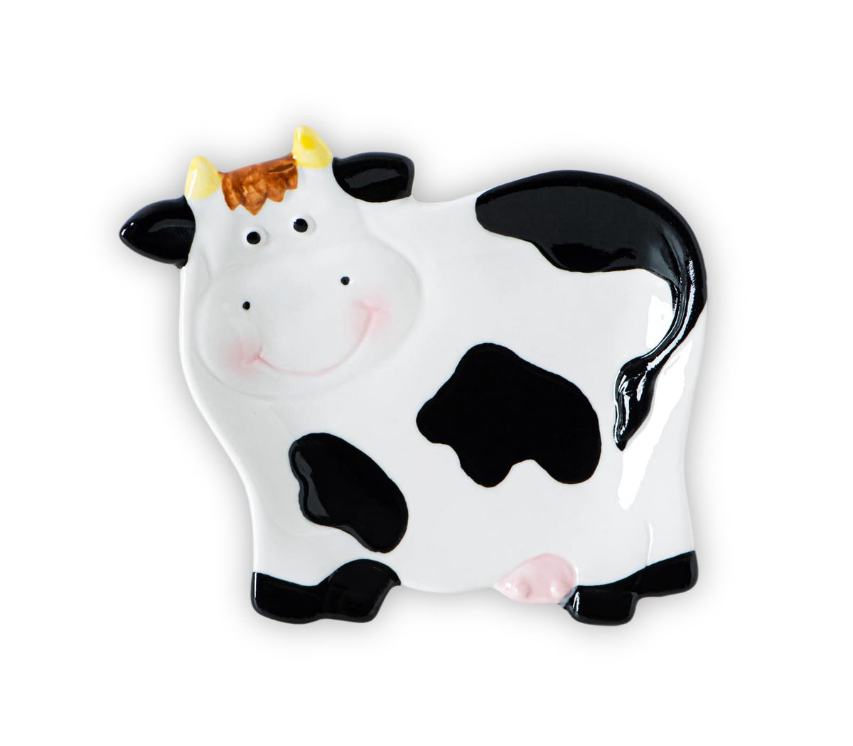 dgudgu Cow Spoon Rest in cute ceramic design adds farmhouse charm to your kitchen.