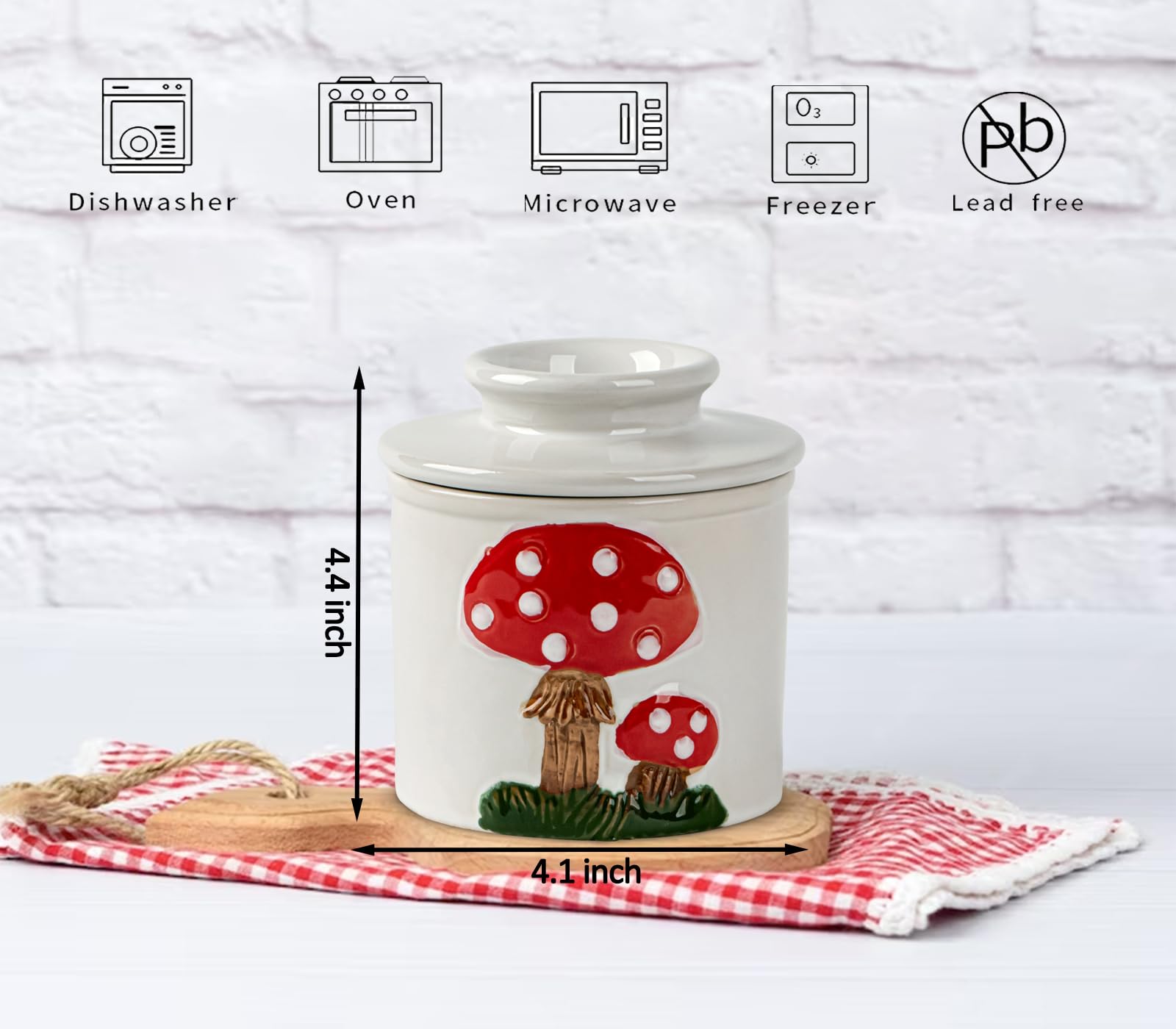 dgudgu dishwasher-safe butter keeper stoneware for easy cleanup