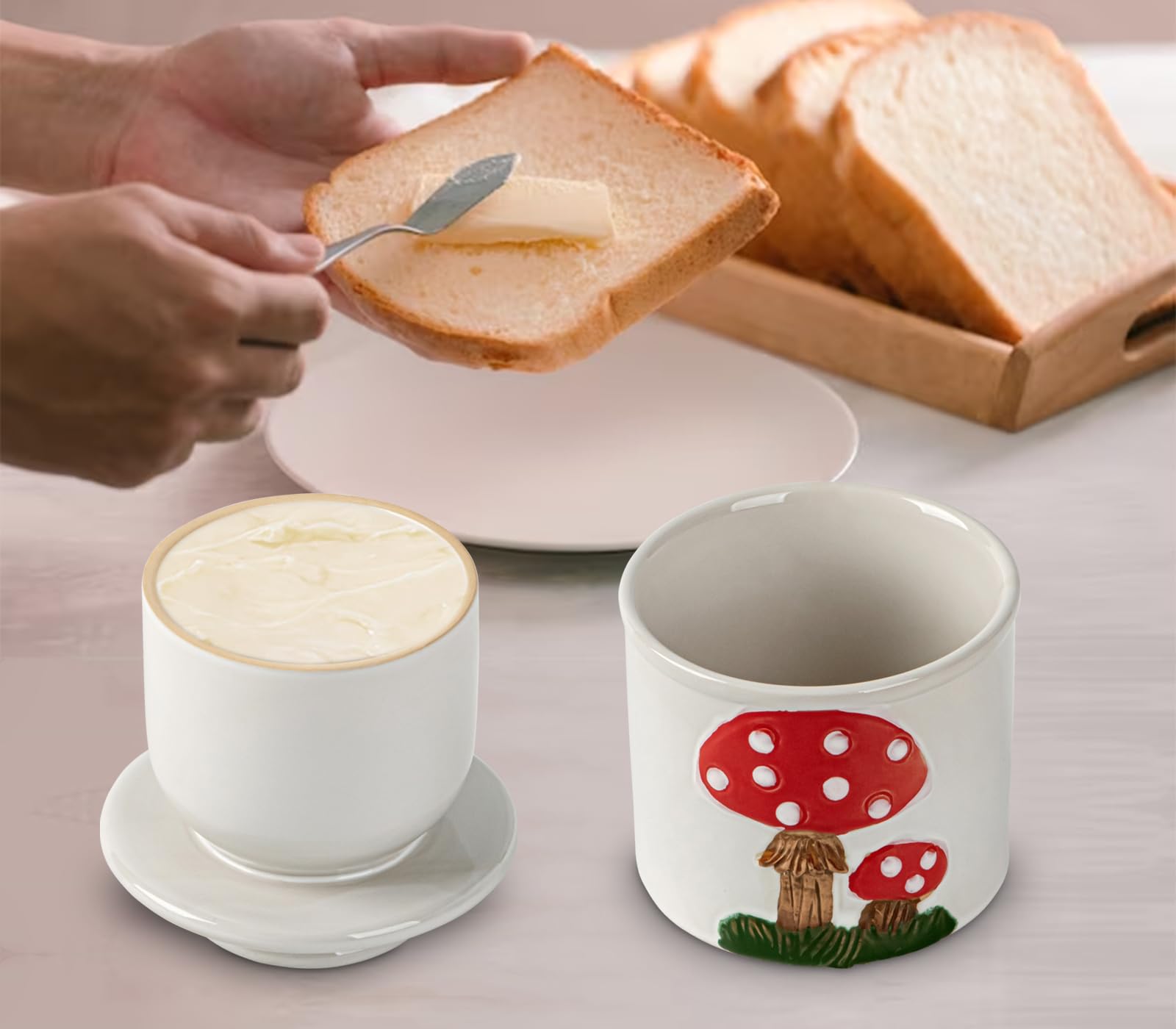 dgudgu forest-inspired butter dish adds natural charm to kitchen decor