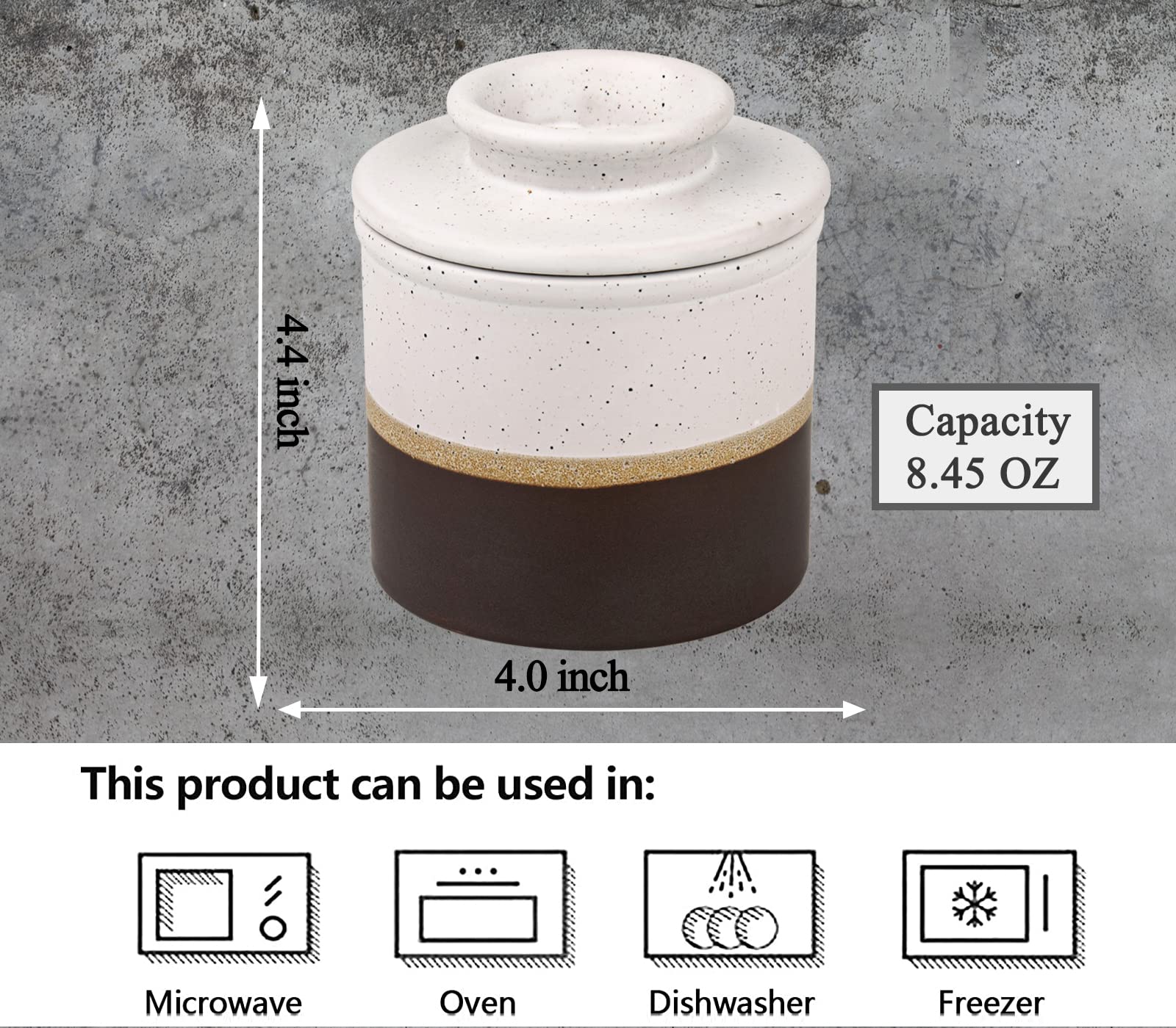 dgudgu porcelain butter holder water seal preserves freshness and texture