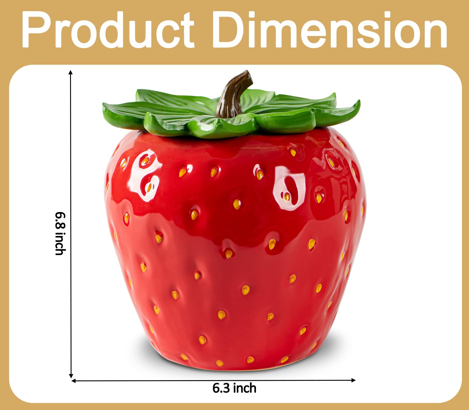 dgudgu strawberry candy jar gift-ready presentation at parties.