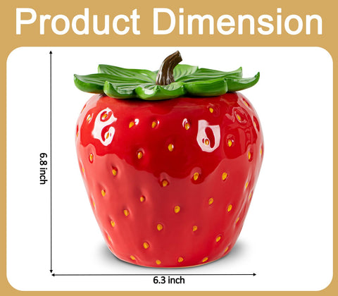 dgudgu strawberry candy jar gift-ready presentation at parties.