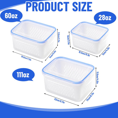 DharBnt fridge fruit container 1700ml supports organized veggie storage