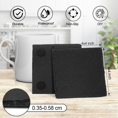 dhfsleo square 4x4 inch coaster with clean lines for modern décor.