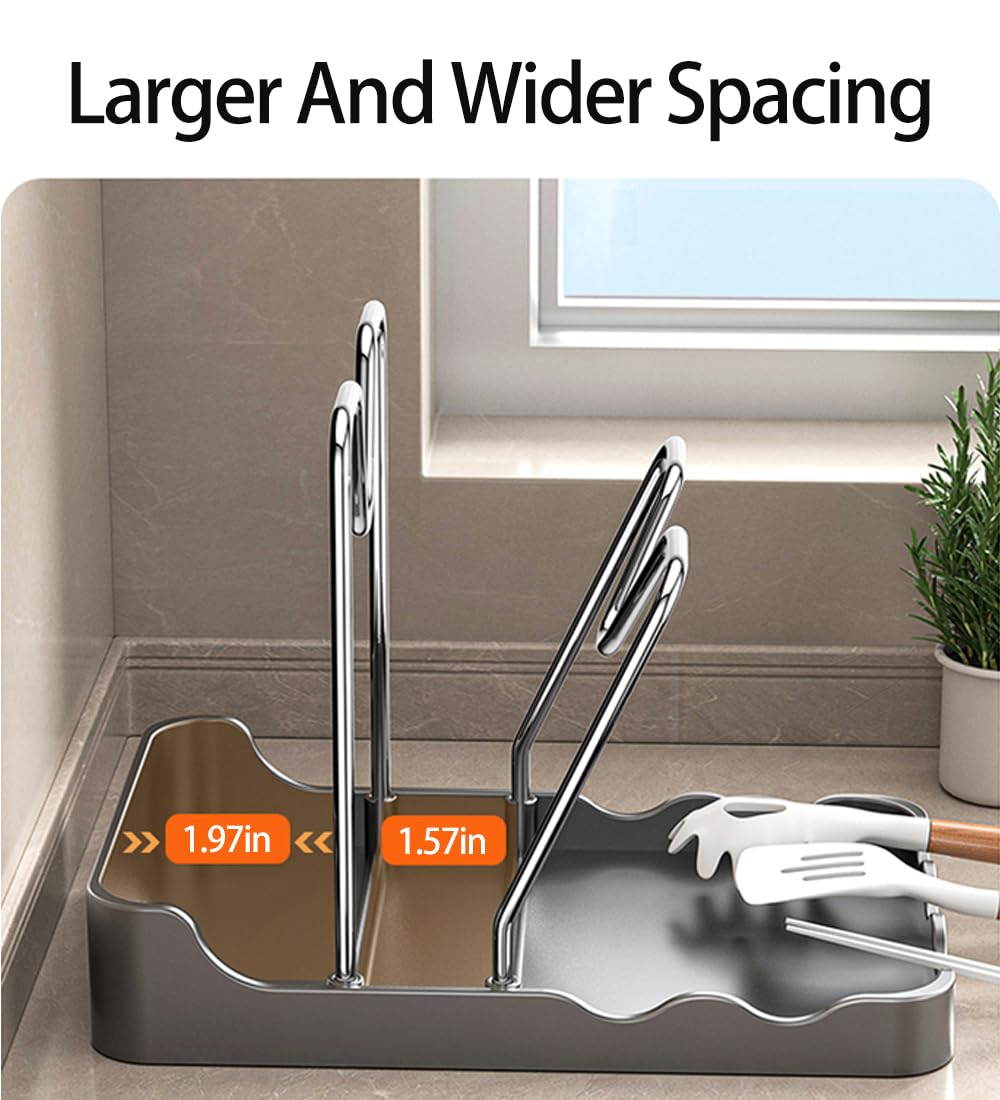 Dhlxyzt kitchen organizer helps declutter lids and utensils