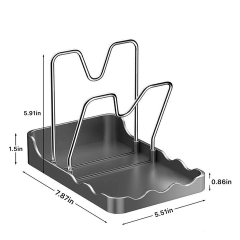 Dhlxyzt two-layer lid organizer holds varying lids neatly, saving counter space