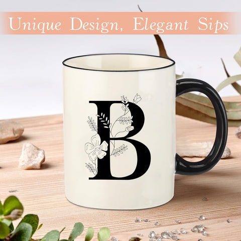 DHQH Initial-B coffee mug for personalized daily coffee rituals