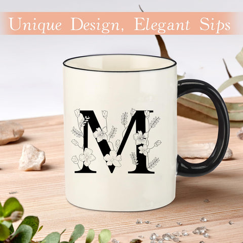 DHQH initial M mug emphasizing personalization for special occasions