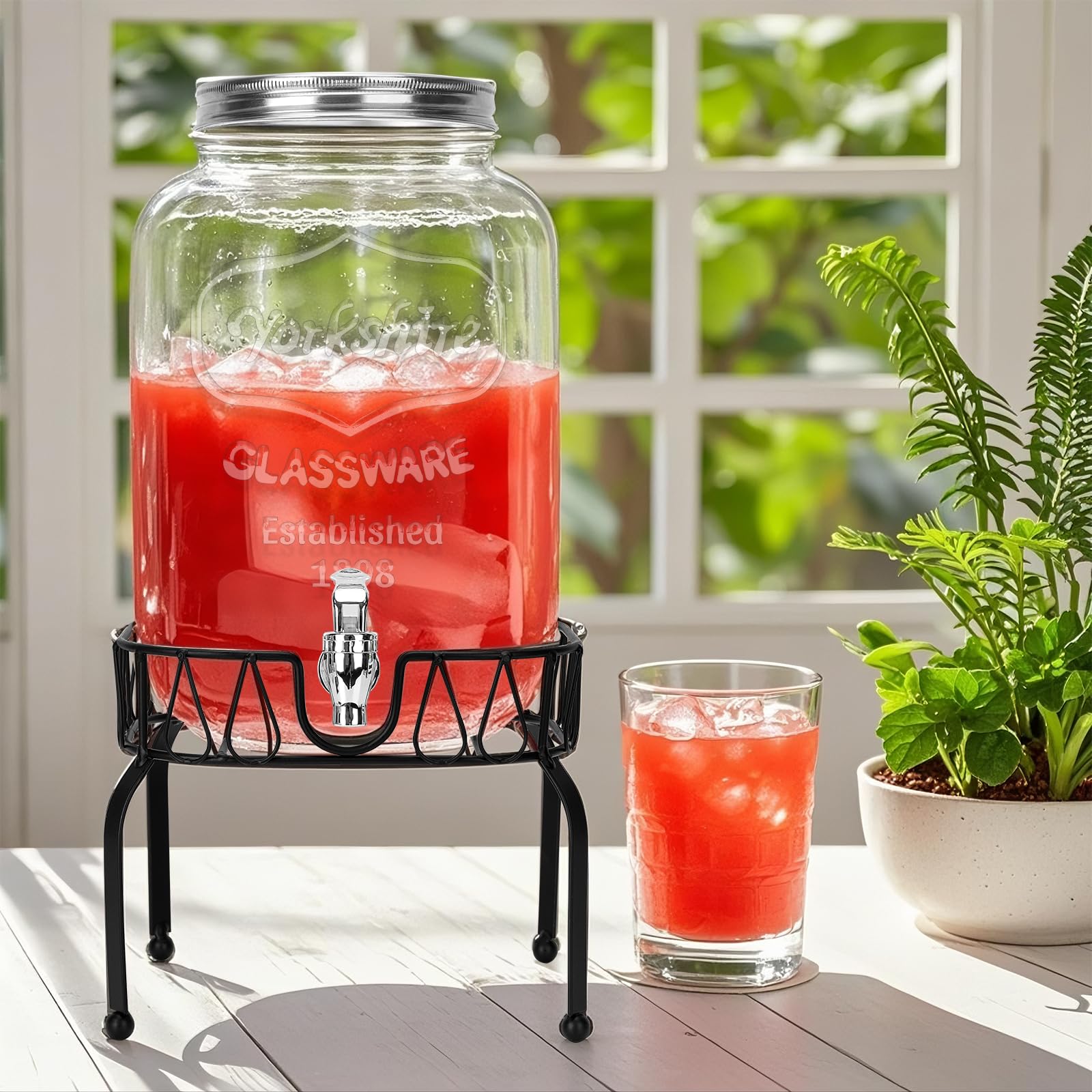 DHSBTLS 2-gallon dispenser suitable for juice, lemonade, milk and more