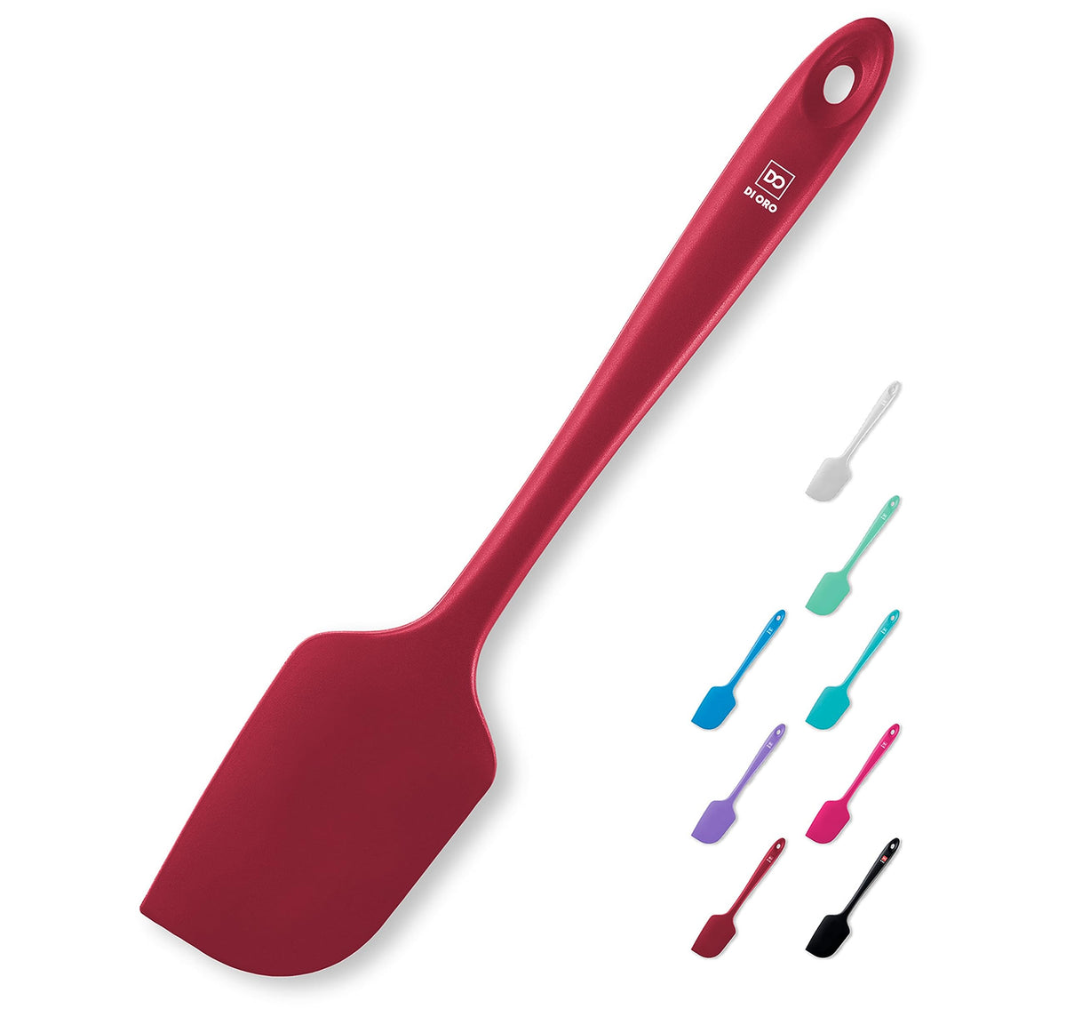 DI ORO large silicone spatula with seamless design for easy cleaning and hygiene